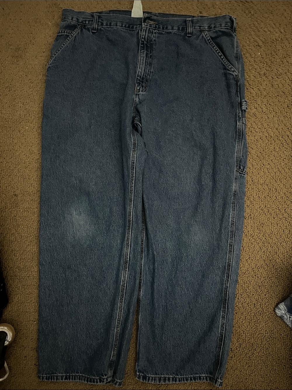 Carhartt Men's Relaxed Indigo Blue Carpenter Jeans